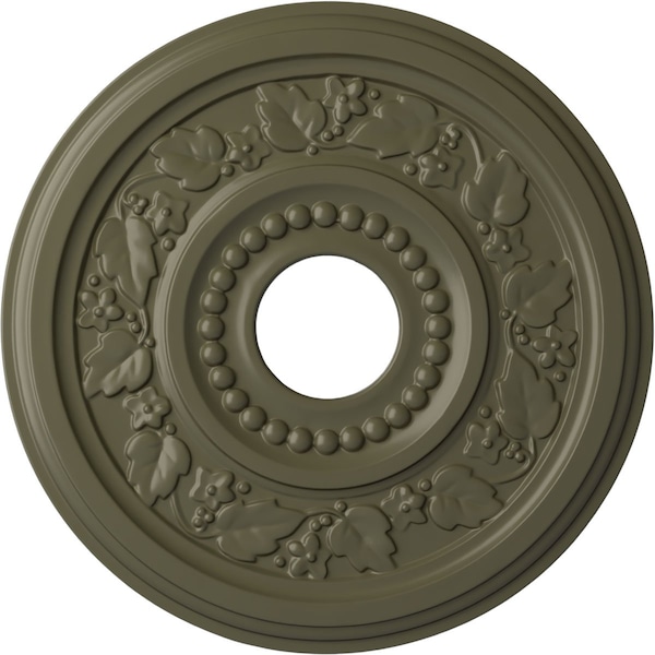 Ekena Millwork Genevieve Ceiling Medallion (Canopies up to 3 1/2"), 16 1/8"OD x 3 1/2"ID x 7/8"P, Painted Turtle CM16GNPTF - main